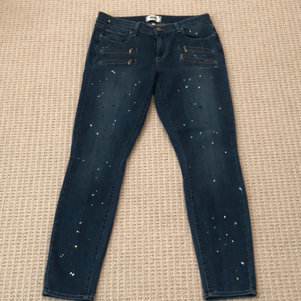 Paige paint splatter jeans